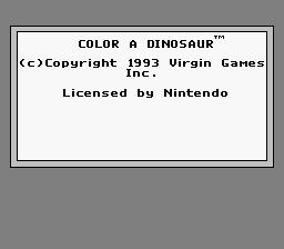 Color A Dinosaur screenshot 3 for NES